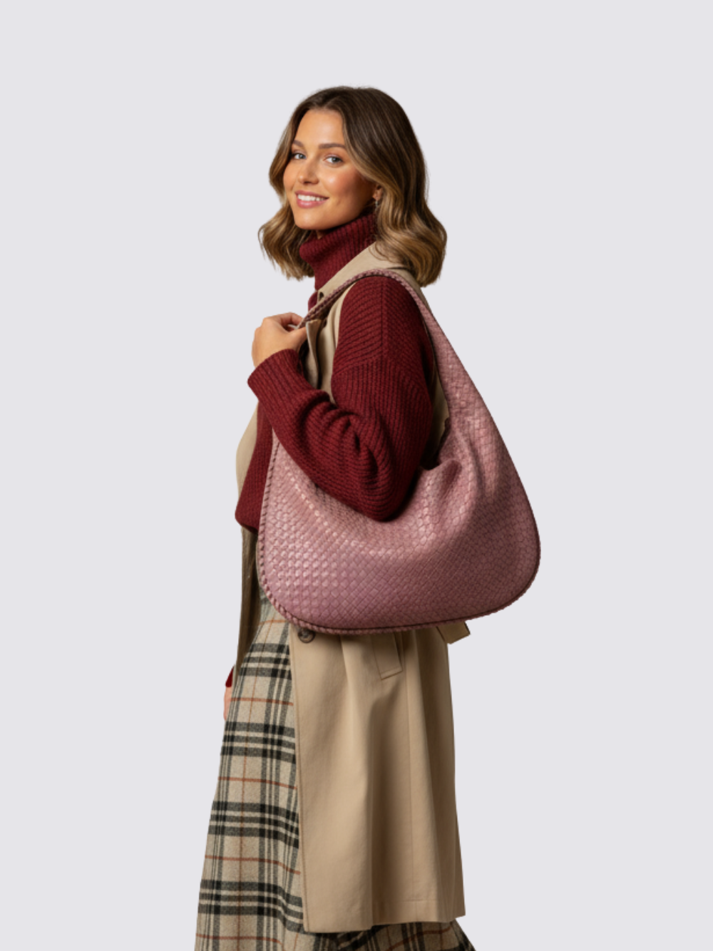 Medium Bogota Tasche - Burgunderrot