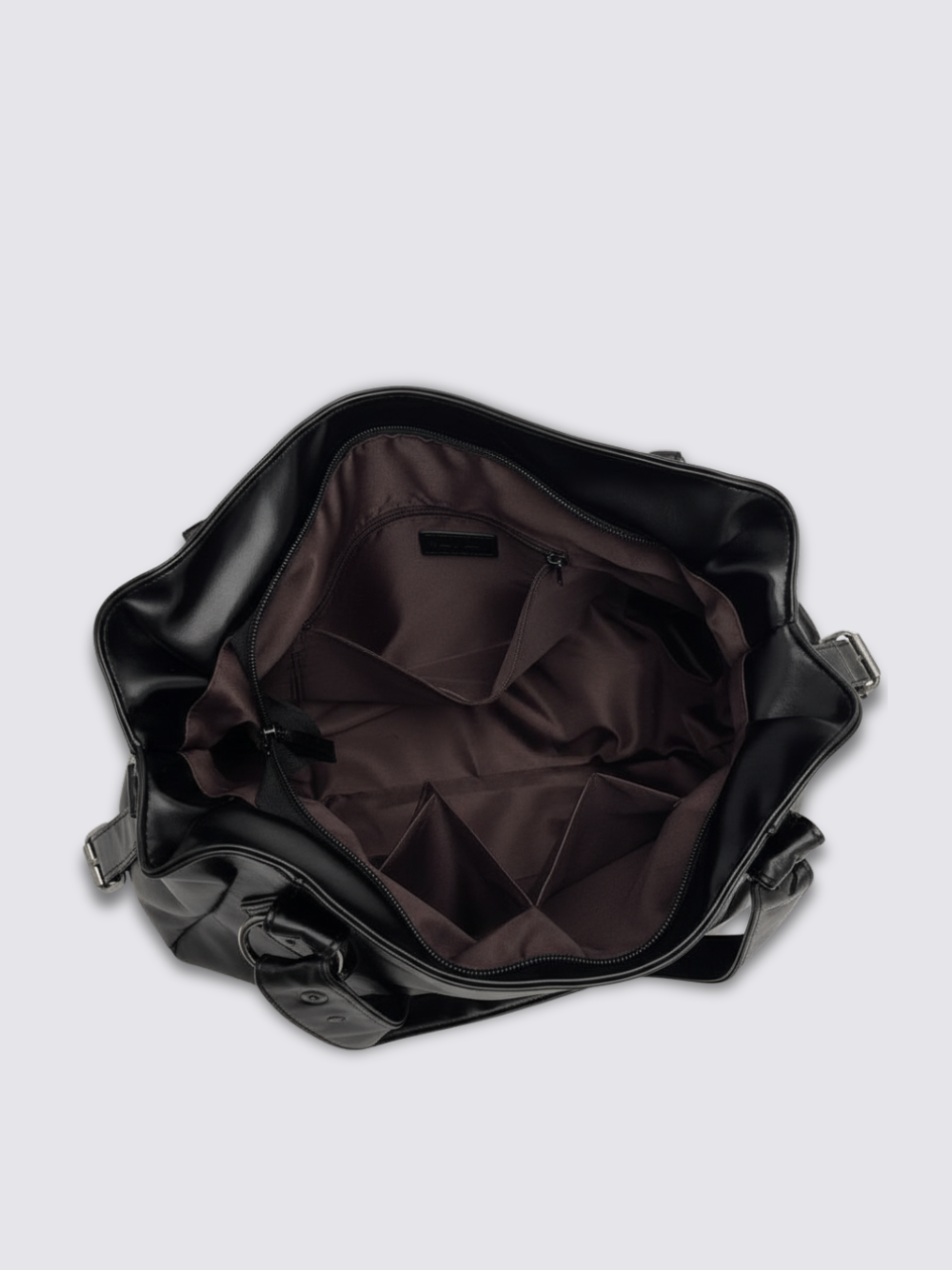 Angelina Leder Tasche - Schwarz