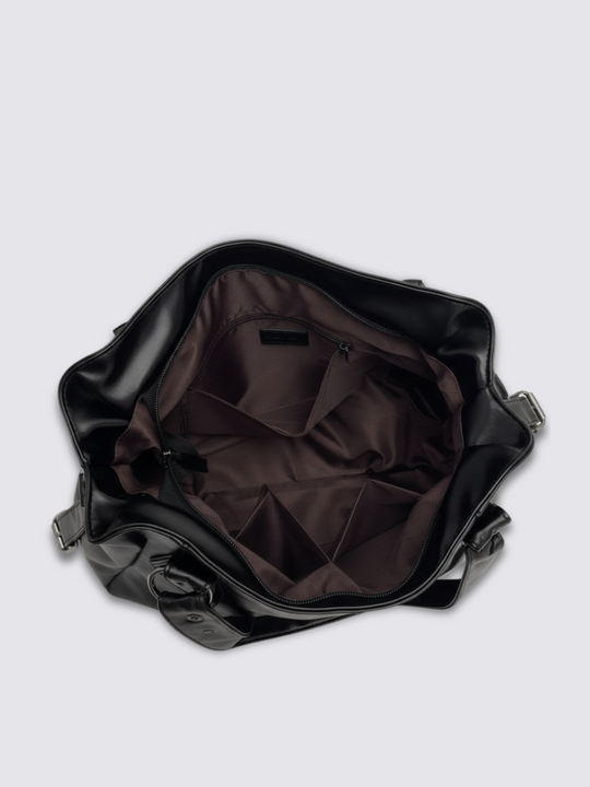 Angelina Leder Tasche - Schwarz