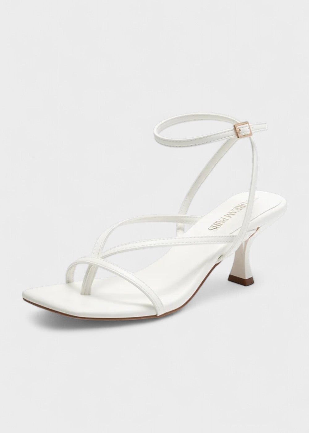 Kassie - Quadratische Zehen Riemchen Kitten Heels