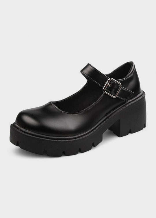 Bonnie - Oxfords Schwarze Lackleder Pumps Stiefel