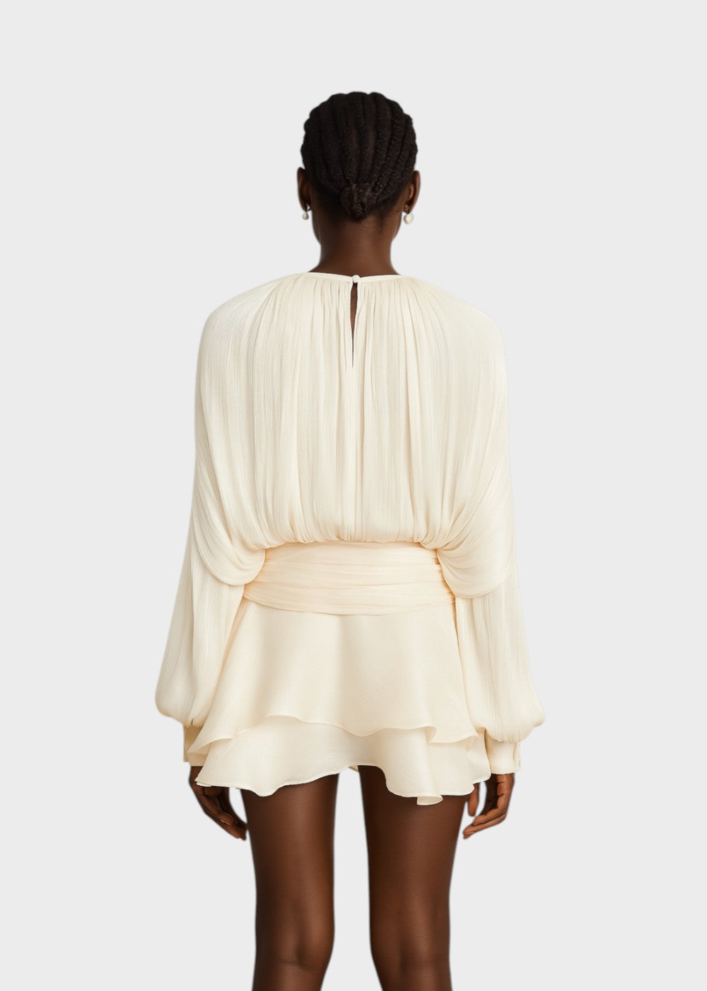 Kurzes plissiertes Kleid