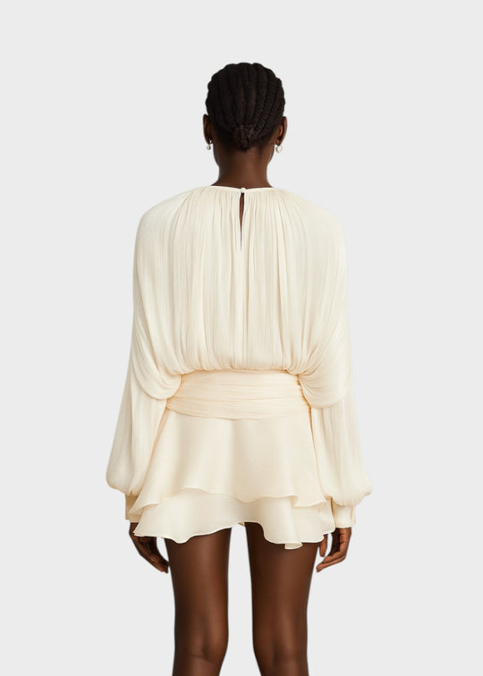 Kurzes plissiertes Kleid