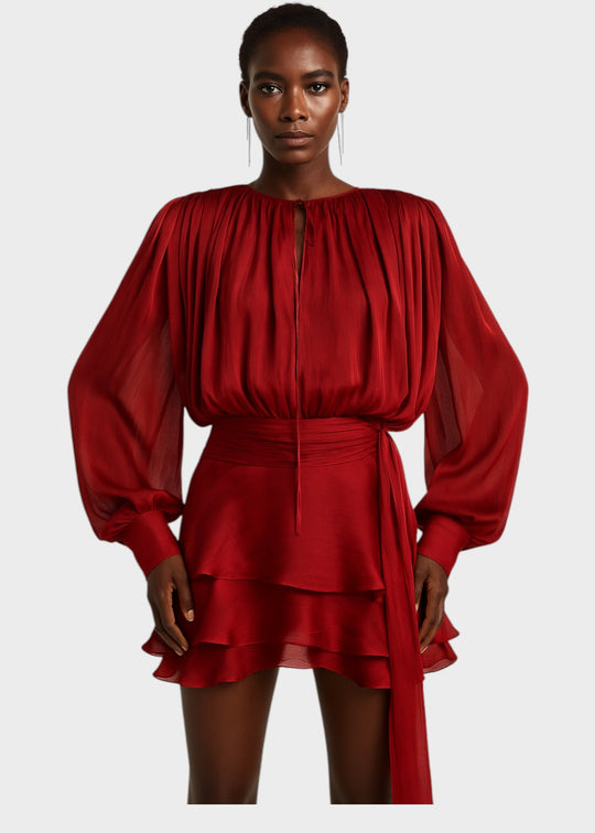 Kurzes plissiertes Kleid