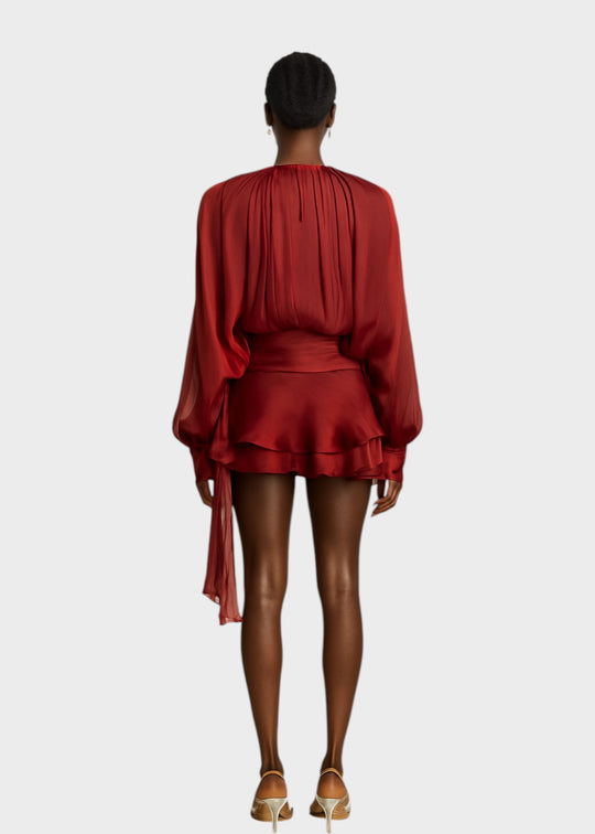 Kurzes plissiertes Kleid