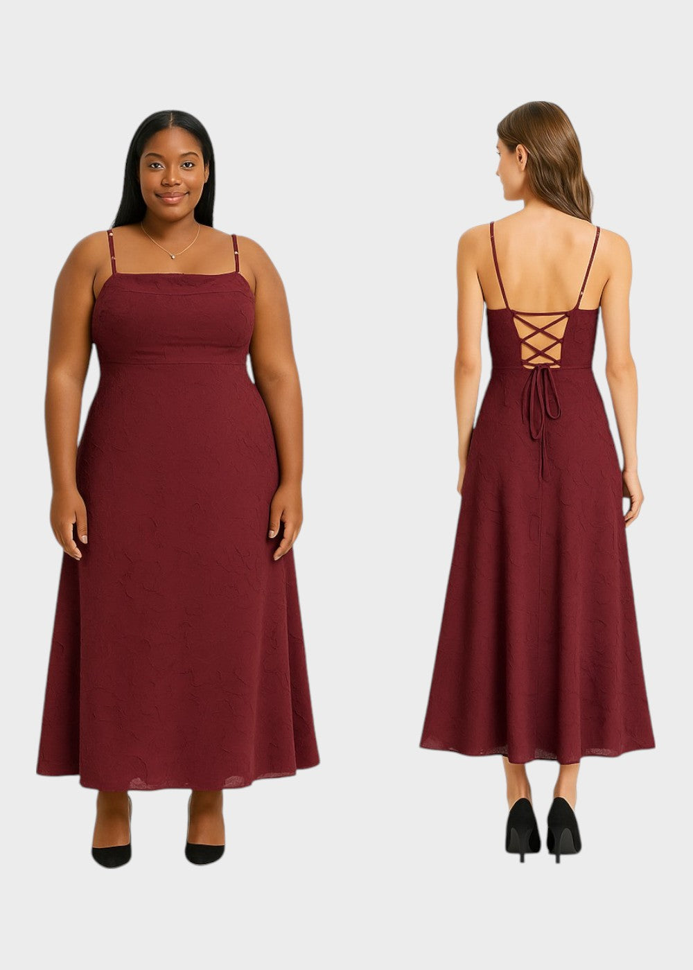Langes Kleid mit Blumen und rückenfrei