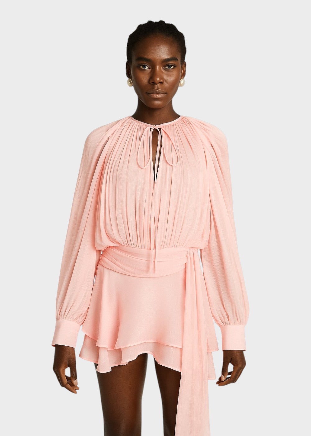 Kurzes plissiertes Kleid